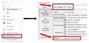 Editing Hyperlink in Microsoft