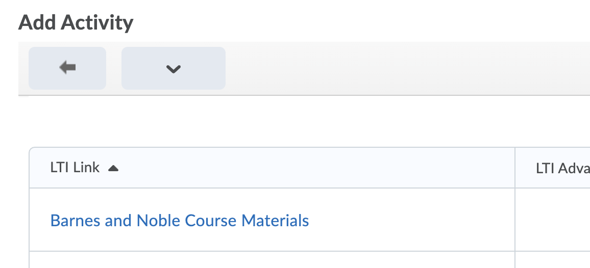 screenshot of barnes and noble course materials link
