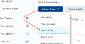 Create a file