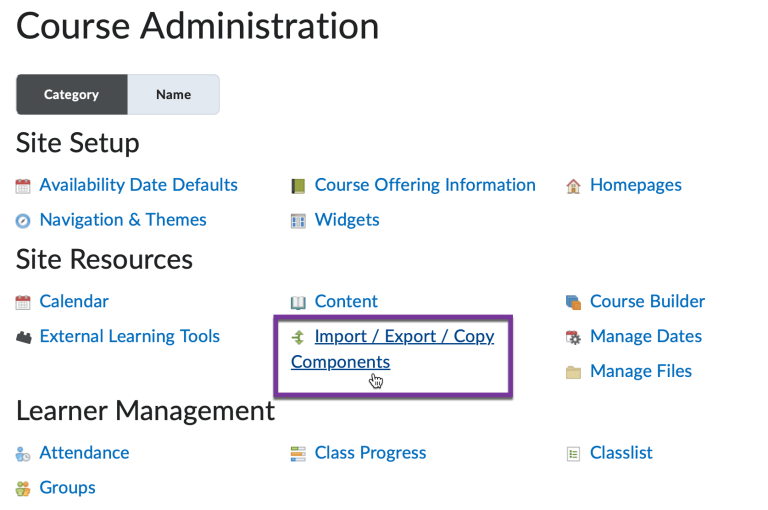 Copy Course Components – PPSC eLearning Knowledge Base & Support