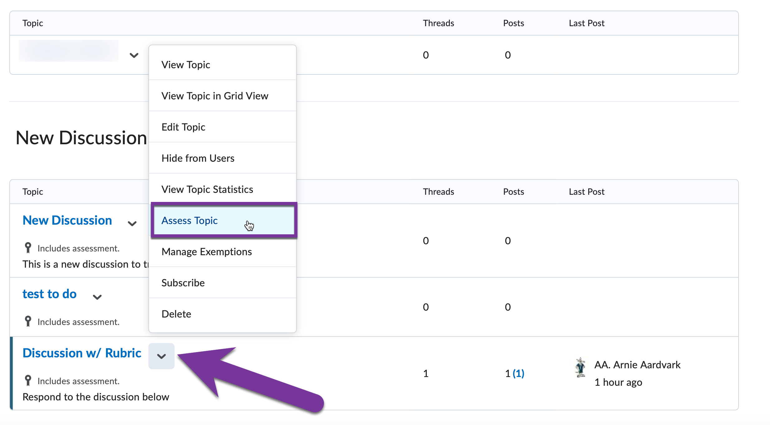 Grading a discussion submission using a rubric – PPSC eLearning ...