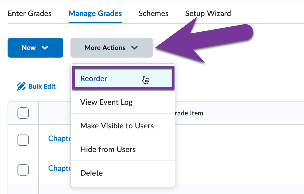 Reorder the Grade Columns – PPSC eLearning Knowledge Base & Support