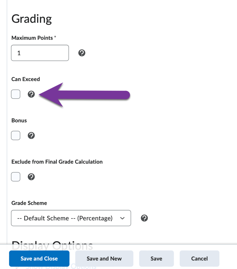screenshot of can exceed check box